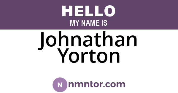 Johnathan Yorton