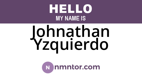 Johnathan Yzquierdo