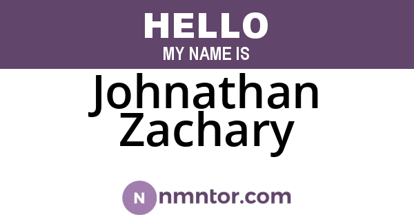 Johnathan Zachary