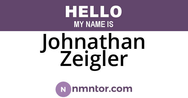 Johnathan Zeigler