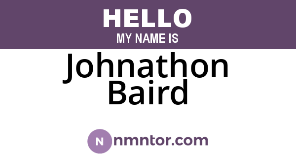 Johnathon Baird