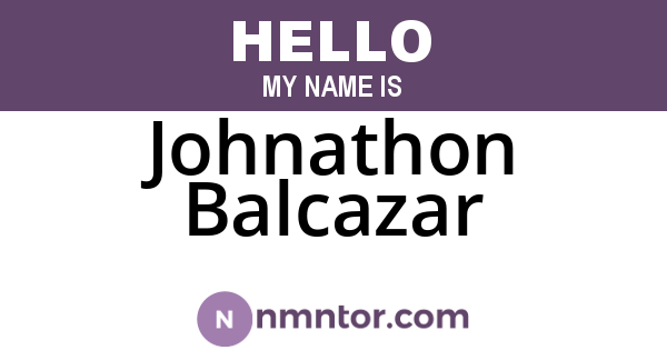 Johnathon Balcazar