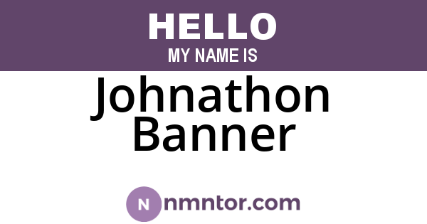 Johnathon Banner