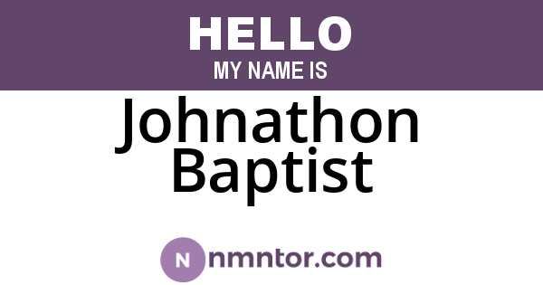 Johnathon Baptist