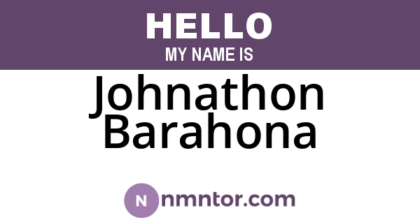 Johnathon Barahona
