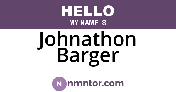 Johnathon Barger
