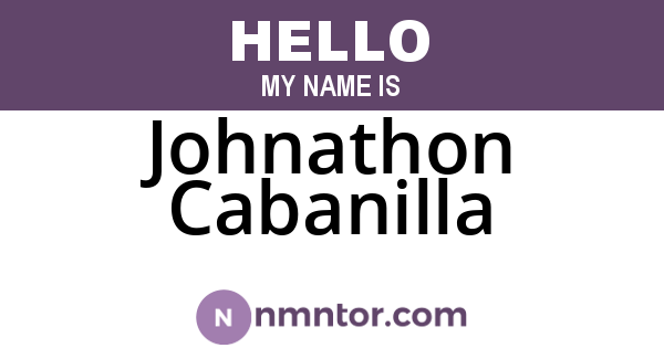 Johnathon Cabanilla