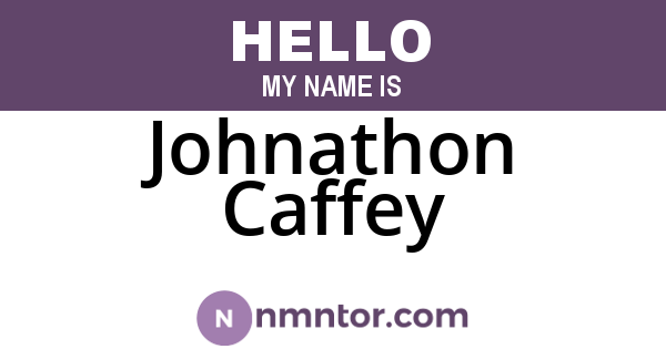 Johnathon Caffey