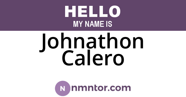 Johnathon Calero
