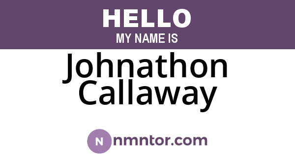 Johnathon Callaway