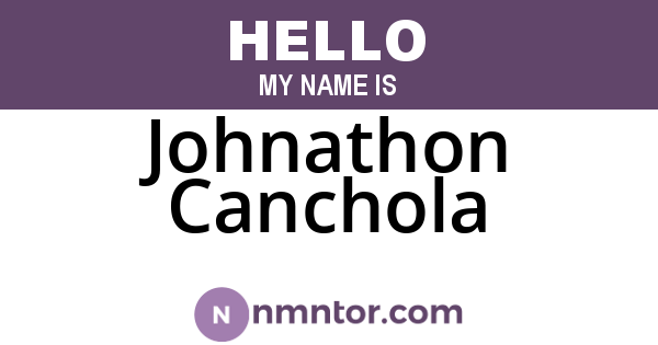 Johnathon Canchola