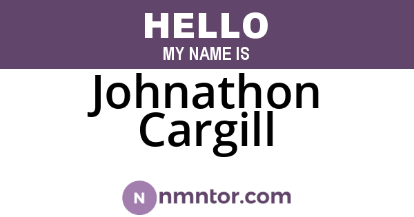Johnathon Cargill