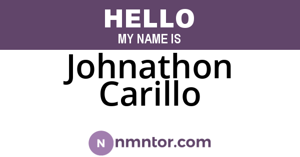Johnathon Carillo