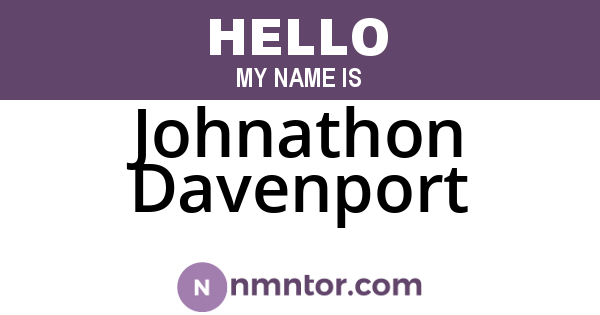 Johnathon Davenport
