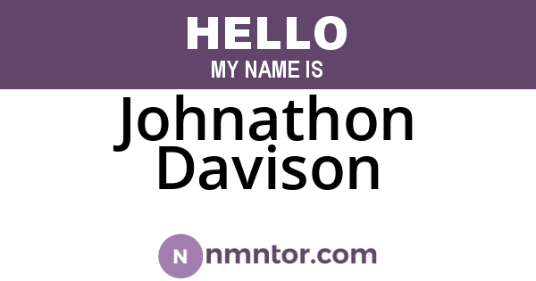 Johnathon Davison