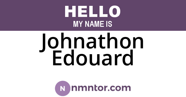 Johnathon Edouard