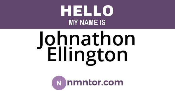 Johnathon Ellington