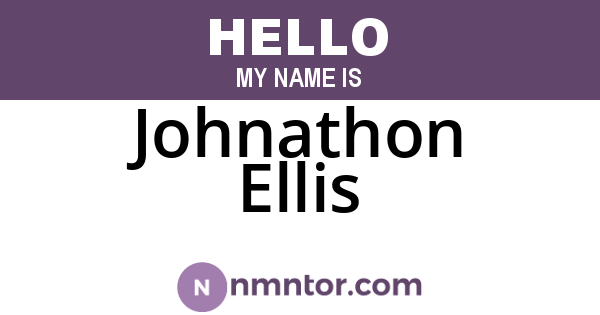 Johnathon Ellis