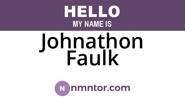Johnathon Faulk