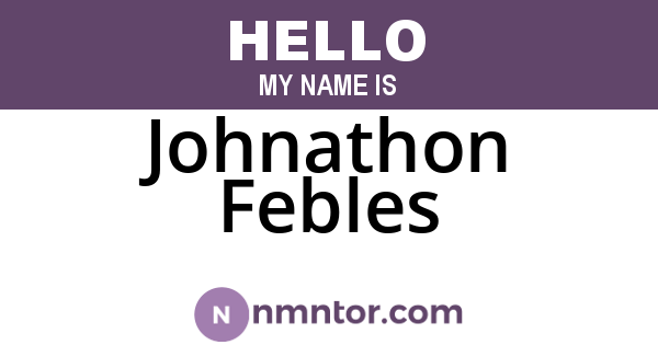 Johnathon Febles