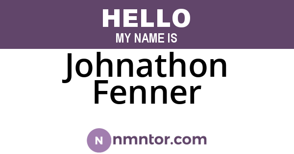 Johnathon Fenner