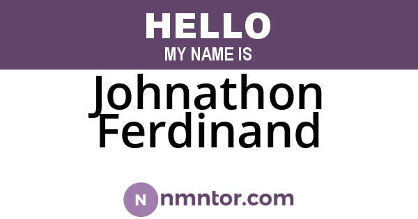 Johnathon Ferdinand