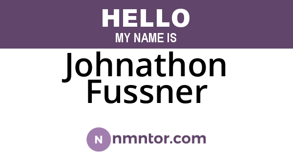 Johnathon Fussner