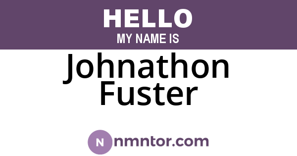 Johnathon Fuster