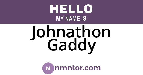 Johnathon Gaddy