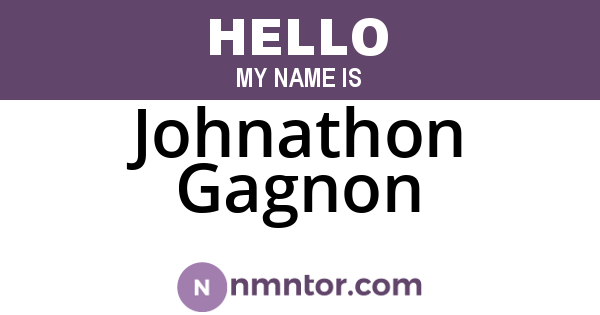Johnathon Gagnon
