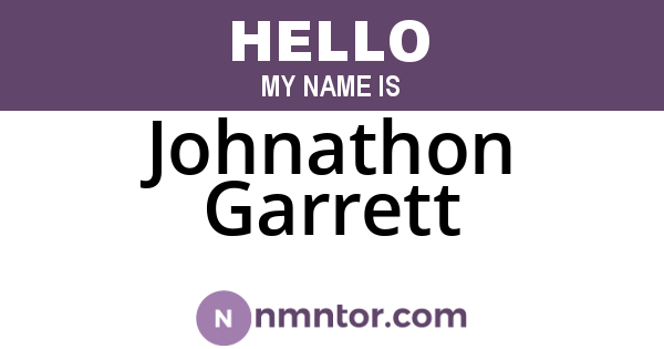 Johnathon Garrett