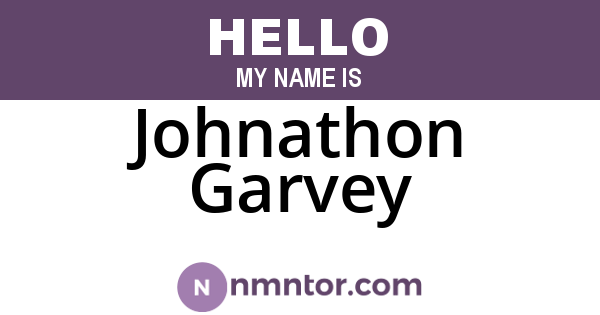 Johnathon Garvey