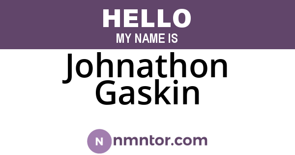 Johnathon Gaskin