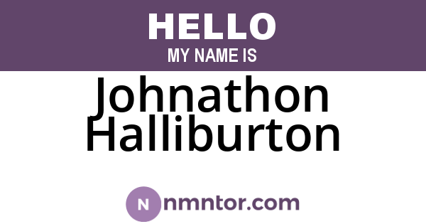 Johnathon Halliburton