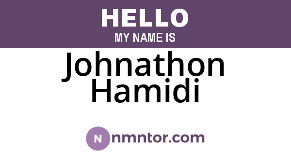 Johnathon Hamidi