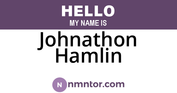 Johnathon Hamlin