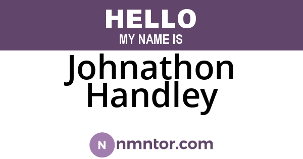 Johnathon Handley