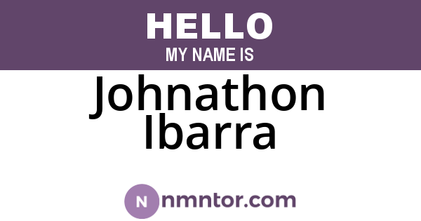 Johnathon Ibarra
