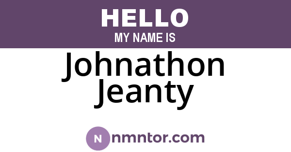 Johnathon Jeanty