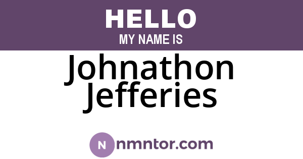Johnathon Jefferies