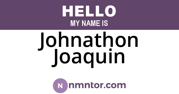 Johnathon Joaquin