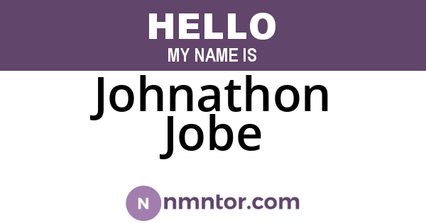 Johnathon Jobe
