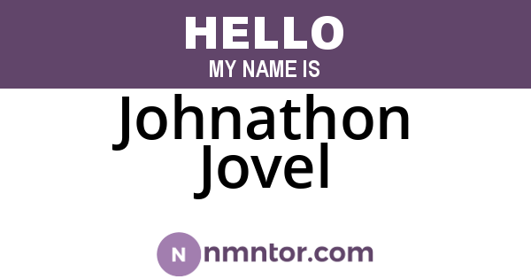 Johnathon Jovel