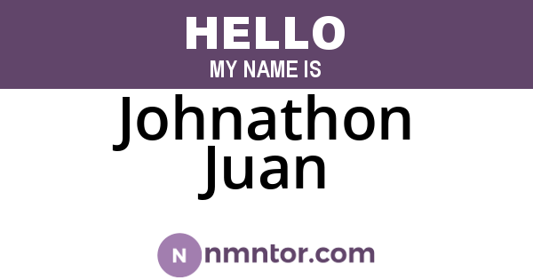 Johnathon Juan