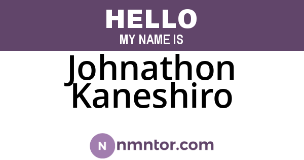 Johnathon Kaneshiro
