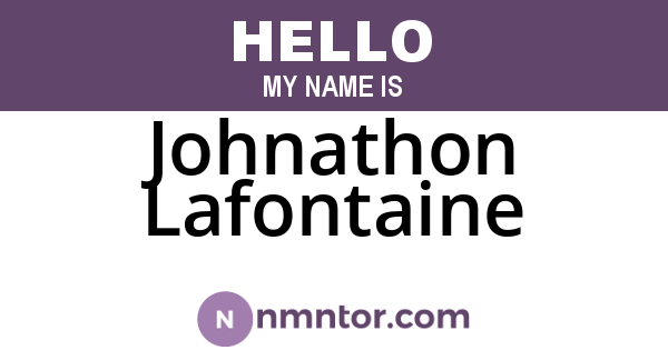 Johnathon Lafontaine