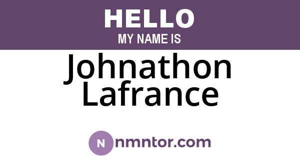 Johnathon Lafrance