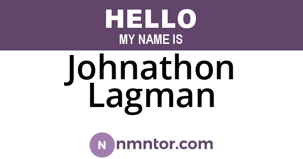 Johnathon Lagman