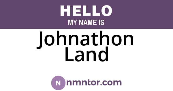 Johnathon Land