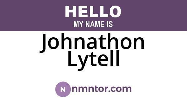 Johnathon Lytell